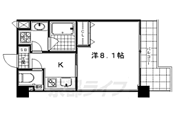ベラジオ京都清水 1階1Kの間取り