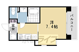アクアプレイス京都洛南3 1Kの間取図画像