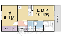 シャルールプラス2 1LDKの間取図画像