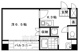 セント綾大宮 1Kの間取図画像