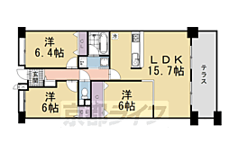パデシオン桃山南 3LDKの間取図画像