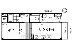 二人司町西ハウス1 1LDKの間取図画像