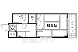 吉川ハイツ 1Kの間取図画像