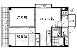 マンションボヌール 2DKの間取図画像