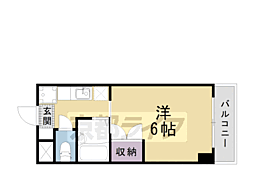 サン・ウエストくら 1Kの間取図画像