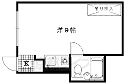ナカハウス 1Kの間取図画像