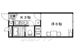 レオパレスハウスケイヤ 1Kの間取図画像