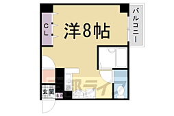 アルテハイム五条 1Kの間取図画像
