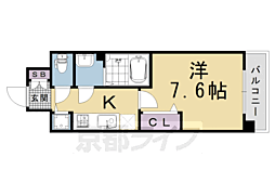 プレサンス京都天使突抜奏 1Kの間取図画像