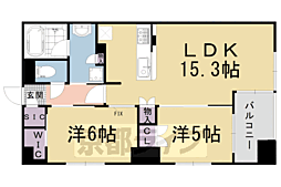 イーグルコート四条烏丸WEST 2LDKの間取図画像