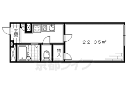 レオパレス田中殿 1Kの間取図画像