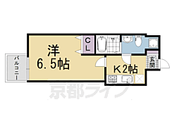 プレサンスNEO京都烏丸 1Kの間取図画像