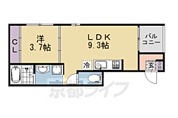 SmartTree伏見 1LDKの間取図画像
