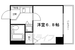 ライオンズマンション四条烏丸 1Kの間取図画像