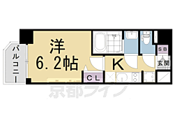 プレサンスTHEKYOTO吉祥院 1Kの間取図画像