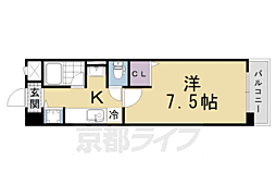 セントヴィラ 1Kの間取図画像
