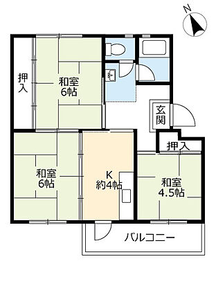 UR都市機構朝倉団地12棟_間取り_0