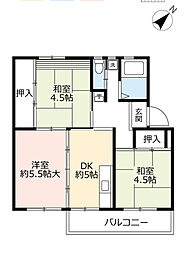 UR都市機構藤山台団地346棟 3DKの間取図画像