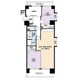 UR都市機構アーバンラフレ志賀2号棟 2LDKの間取図画像