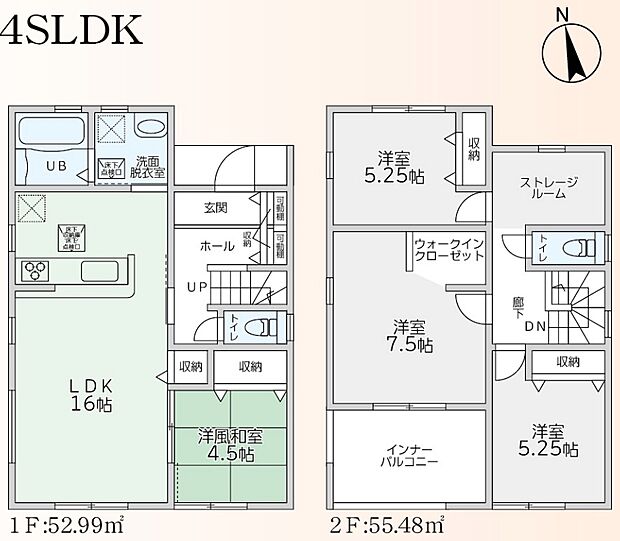 水廻りが集中した家事動線スムーズな間取り！