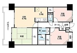 朝日プラザ筑紫野プティックス 3LDKの間取図画像