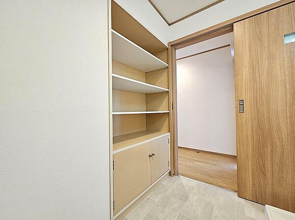 洗面所も広く、下着やタオル類を余裕で収納できます。
