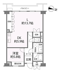 間取図画像 1LDK