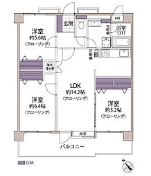 オリエントハイツ前原 3LDKの間取図画像