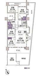 エイリックタウン箱崎公園ファミリアEAST 4LDKの間取図画像