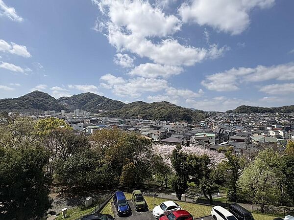 春の時期にはバルコニーから桜も見えます(^^)/