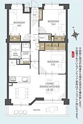 コアマンション和白丘ネクステージA棟 3LDKの間取図画像
