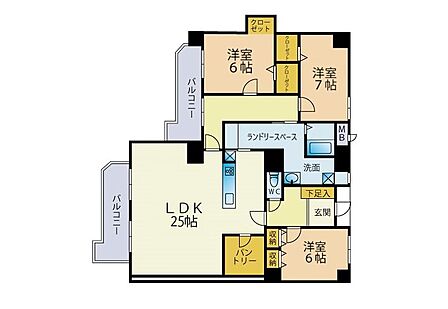 3SLDK 間取り