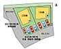地図：【2号棟】道路幅の広い角地！