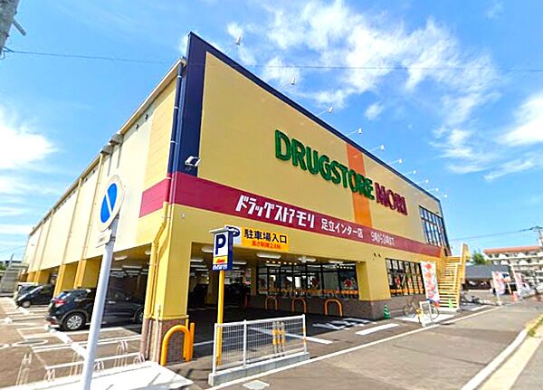 ドラッグストアモリ 足立インター店：240ｍ、徒歩3分！