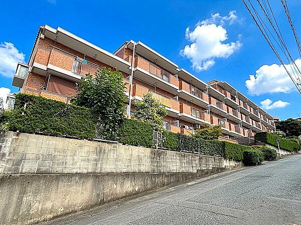 マンション前面道路側の外観！