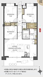 コアマンション和白丘ネクステージA棟 3LDKの間取図画像