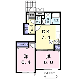 間取図画像 2DK