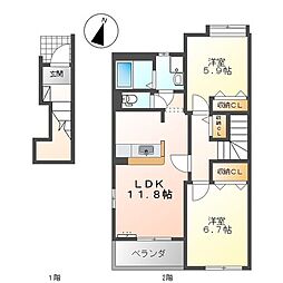間取図画像 2LDK