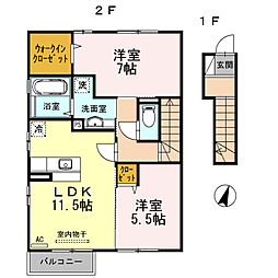 間取図画像 2LDK