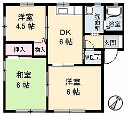 ディアス恩田　A棟 101 1階3DKのリビング/ダイニング