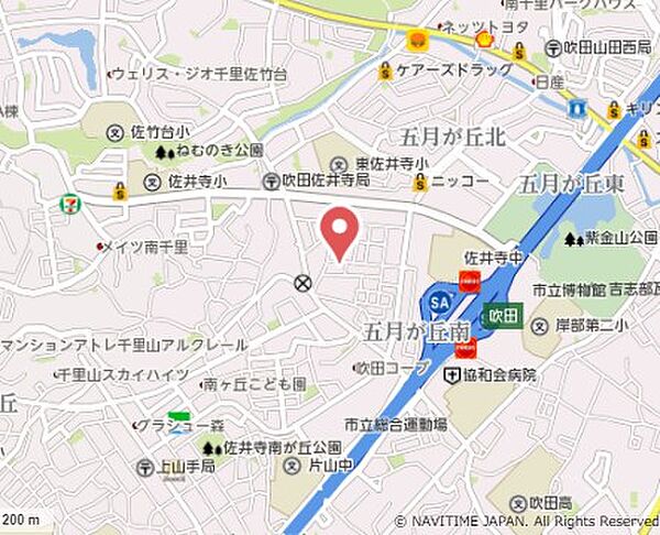 画像28:最寄り駅は阪急千里線の南千里となります。閑静な住宅街の一角。
