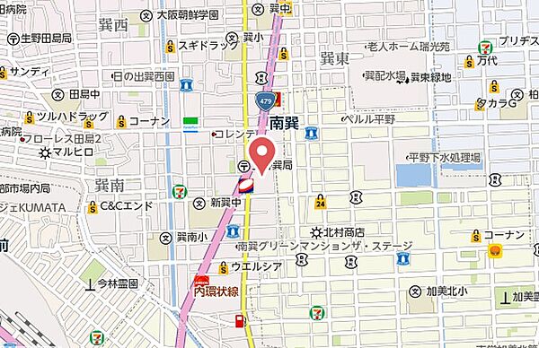 画像23:大阪メトロ千日前線・南巽より徒歩4分の好立地です。