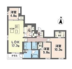 フェリシード　多摩川 1階3SLDKの間取り