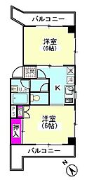 テアドール 2Kの間取図画像