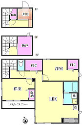LEORIUS 2SLDKの間取図画像