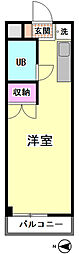 ぐらんぺーる千鳥 ワンルームの間取図画像