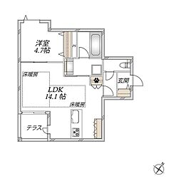Grand Nobie Omori 1LDKの間取図画像