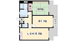 JR播但線 新野駅 4.8kmの賃貸マンション 5階2LDKの間取り