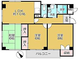 マイシティー101 3LDKの間取図画像