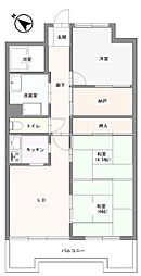 JR東海道・山陽本線 東加古川駅 徒歩10分の賃貸マンション 6階3LDKの間取り